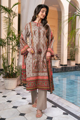 3 Piece Printed Cross Hatch Suit with Lawn Dupatta CH-62002