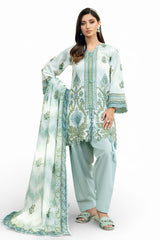 3 Piece Printed Cross Hatch Suit with Lawn Dupatta CH-62017