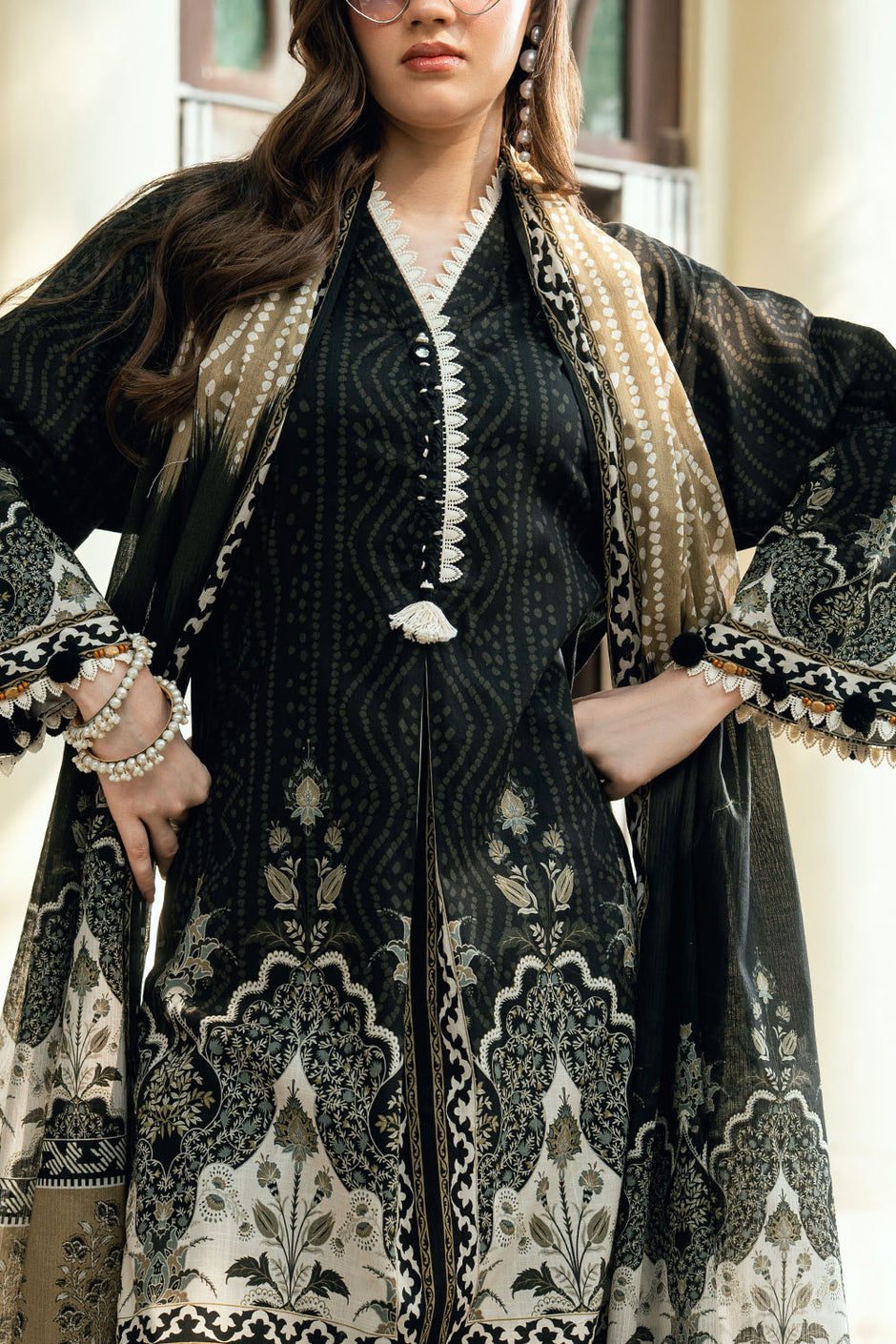 3 Piece Printed Cross Hatch Suit