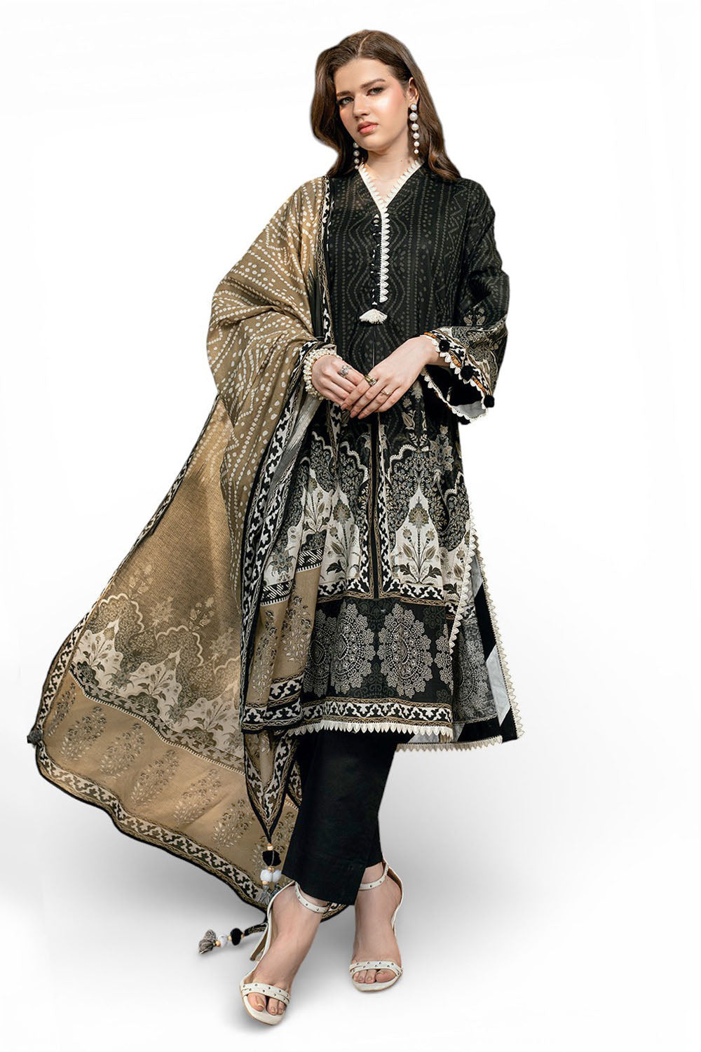 3 Piece Printed Cross Hatch Suit CH-62019