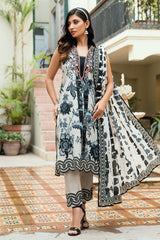3 Piece Printed Cross Hatch Suit with Lawn Dupatta CH-62018