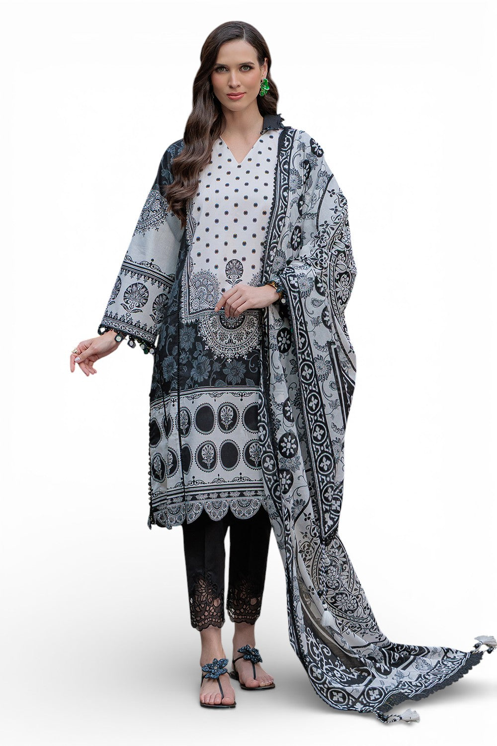 3 Piece Printed Lawn Suit B-62009