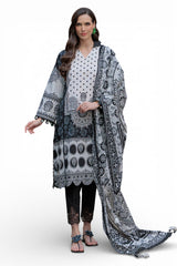 3 Piece Printed Lawn Suit B-62009