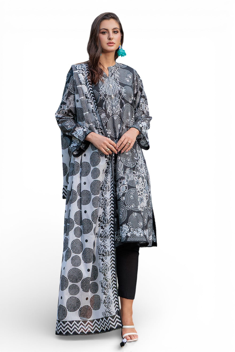3 Piece Printed Lawn Suit B-62012