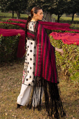3 Piece Printed Lawn Suit with Crochet Lace CL-52440