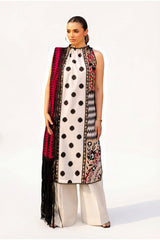 3 Piece Printed Lawn Suit with Crochet Lace CL-52440