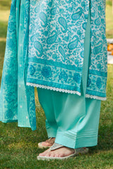 3 Piece Printed Lawn Suit with Dupatta CL-52704 A