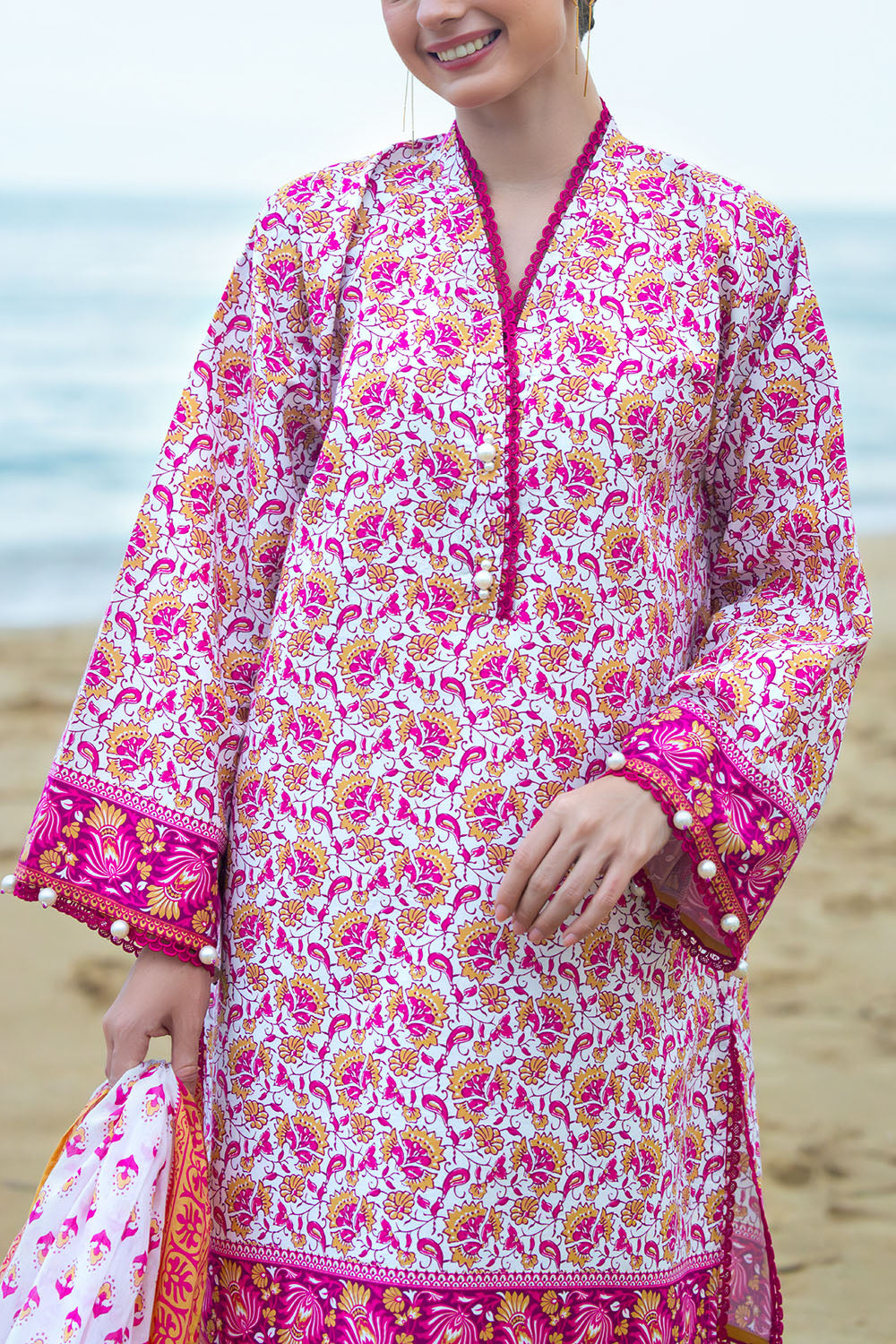 3 Piece Printed Lawn Suit with Dupatta CL-52706 B