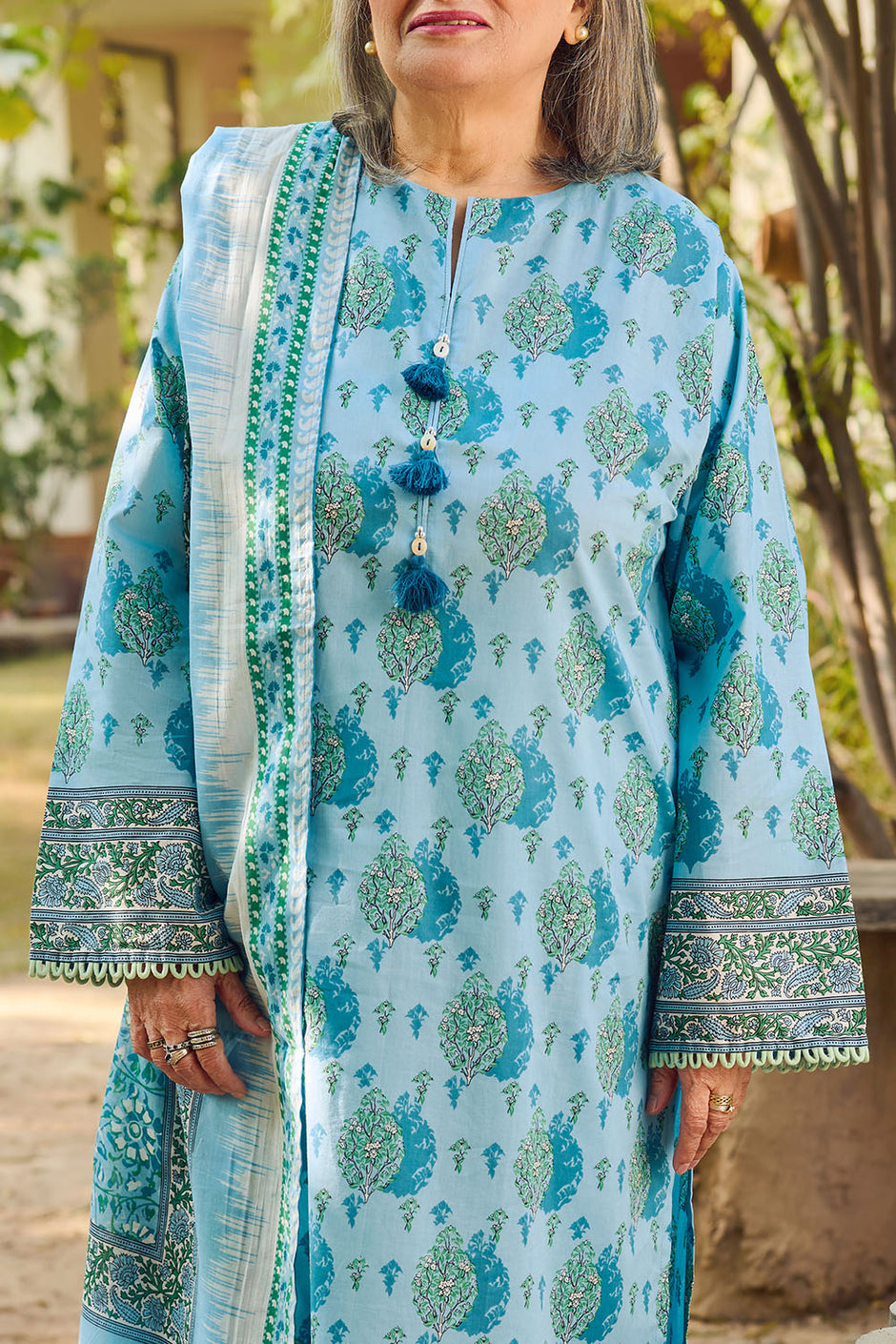 3 Piece Printed Lawn Suit with Dupatta