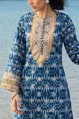 3 Piece Lacquer Printed Lawn Suit with Lacquer Printed Lawn Dupatta and Dyed Trouser CL-62022 A