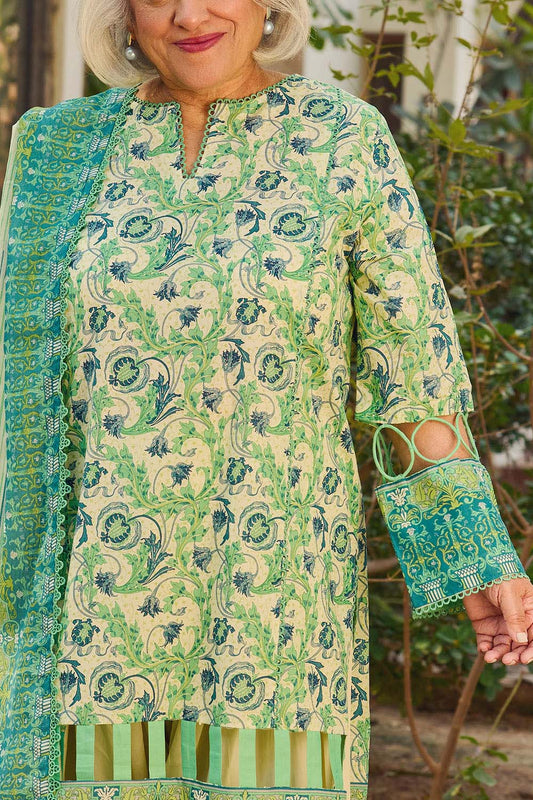 3 Piece Printed Lawn Suit with Dupatta CL-62052 A