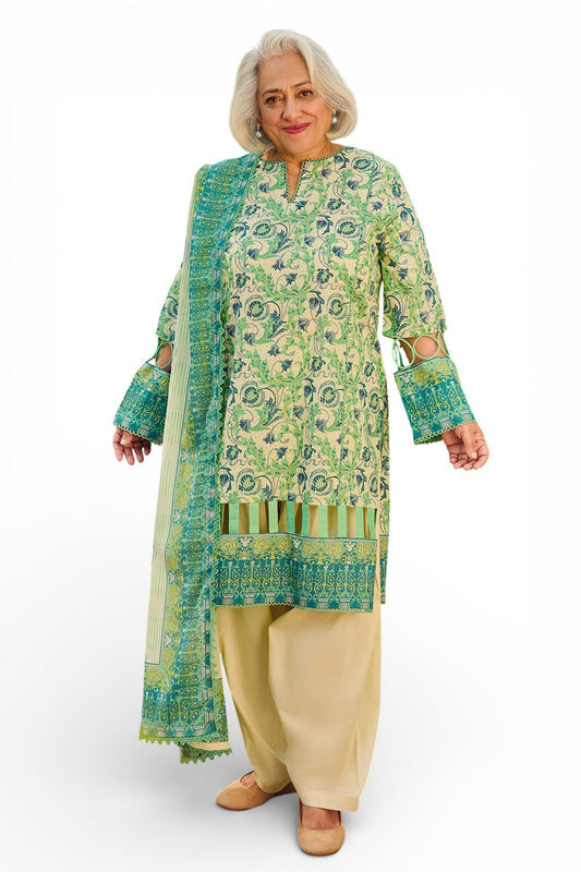 3 Piece Printed Lawn Suit with Dupatta CL-62052 A