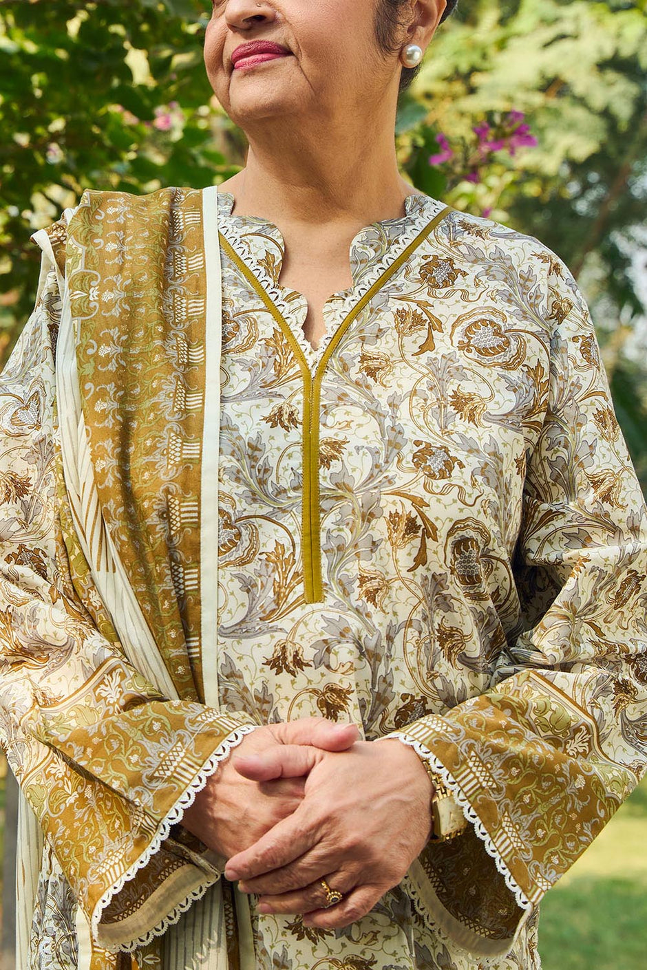 3 Piece Printed Lawn Suit with Dupatta