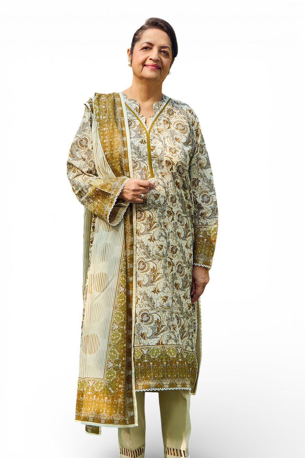 3 Piece Printed Lawn Suit with Dupatta CL-62052 B