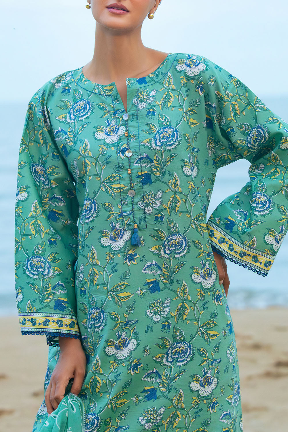 3 Piece Printed Lawn Suit with Dupatta CL-62064 A
