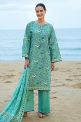 3 Piece Printed Lawn Suit with Dupatta CL-62064 A