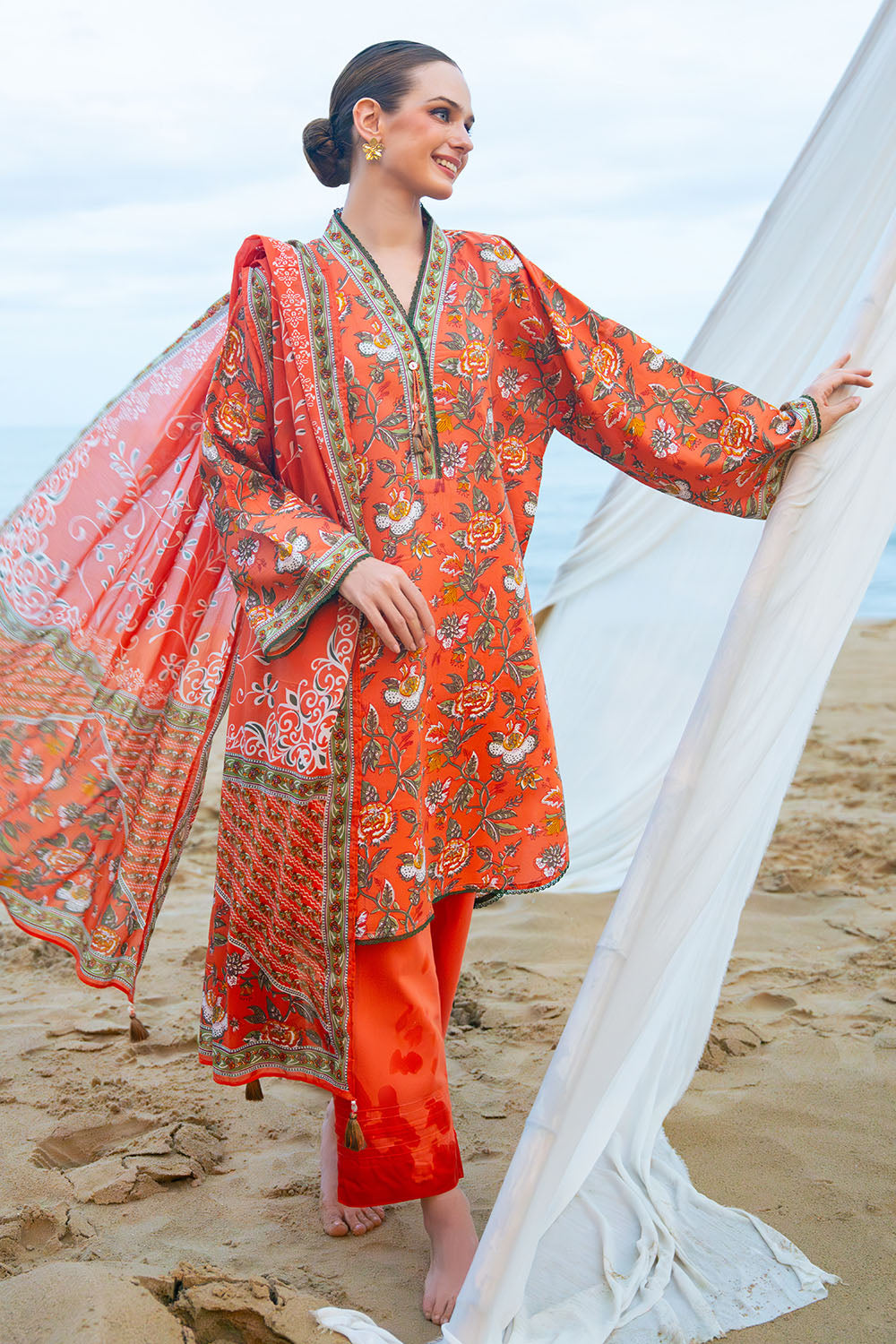 3 Piece Printed Lawn Suit with Dupatta CL-62064 B