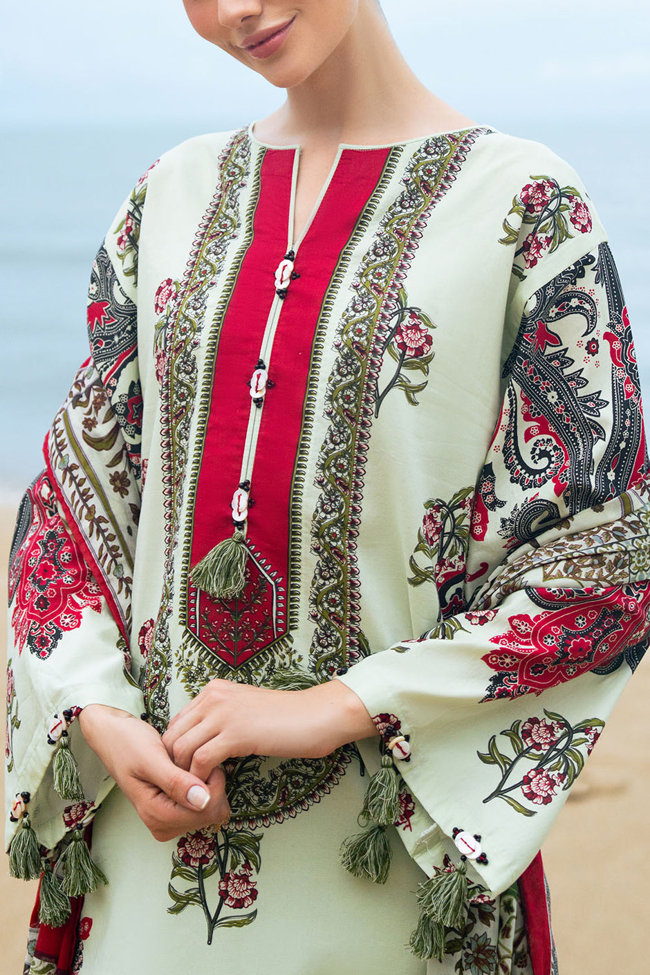 3 Piece Printed Lawn Suit with Dupatta