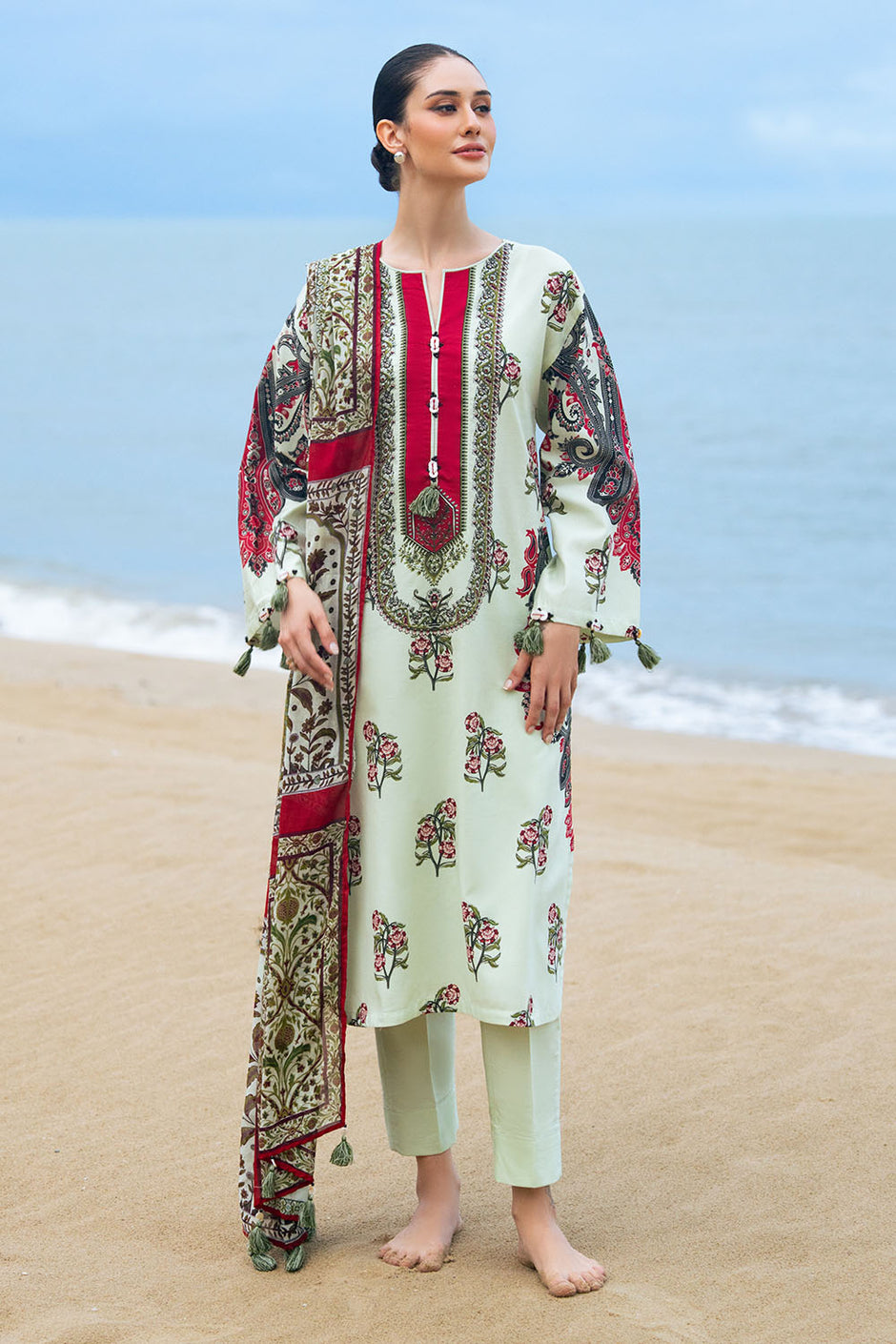 3 Piece Printed Lawn Suit with Dupatta