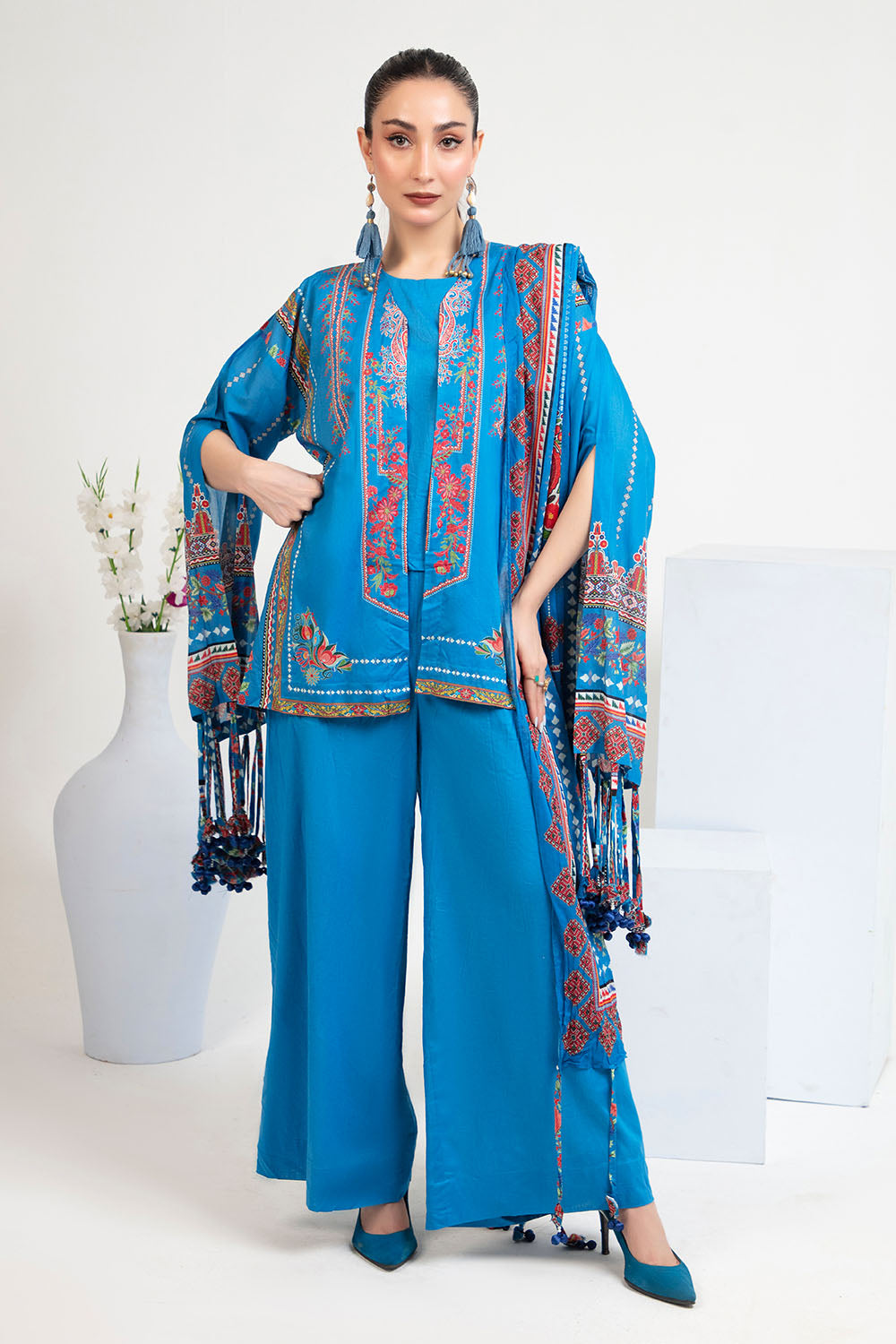 3 Piece Printed Lawn Suit with Dupatta CL-62070 A