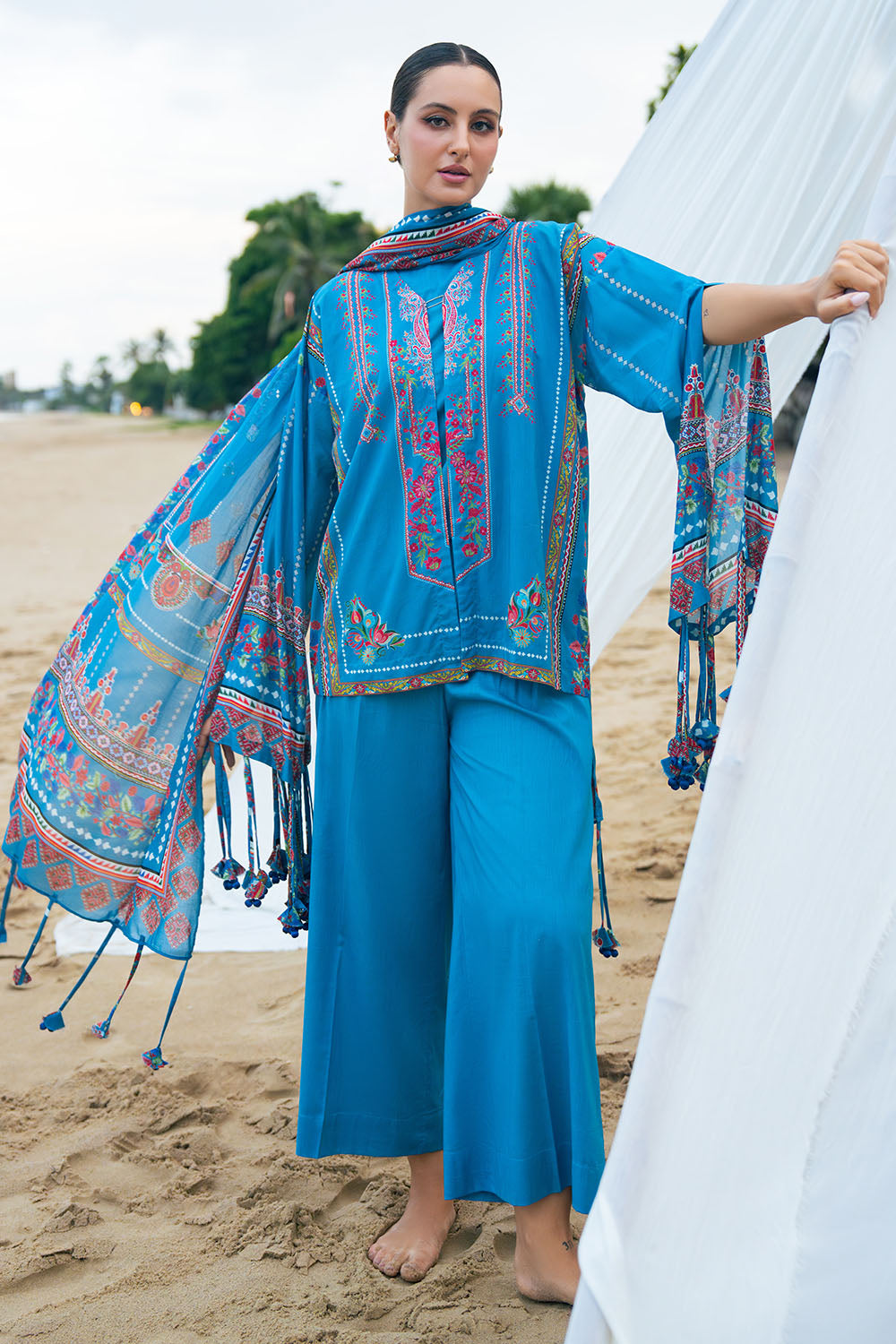 3 Piece Printed Lawn Suit with Dupatta CL-62070 A