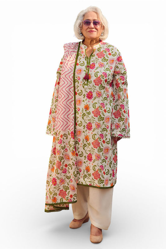 3 Piece Printed Lawn Suit with Dupatta CL-62071 A