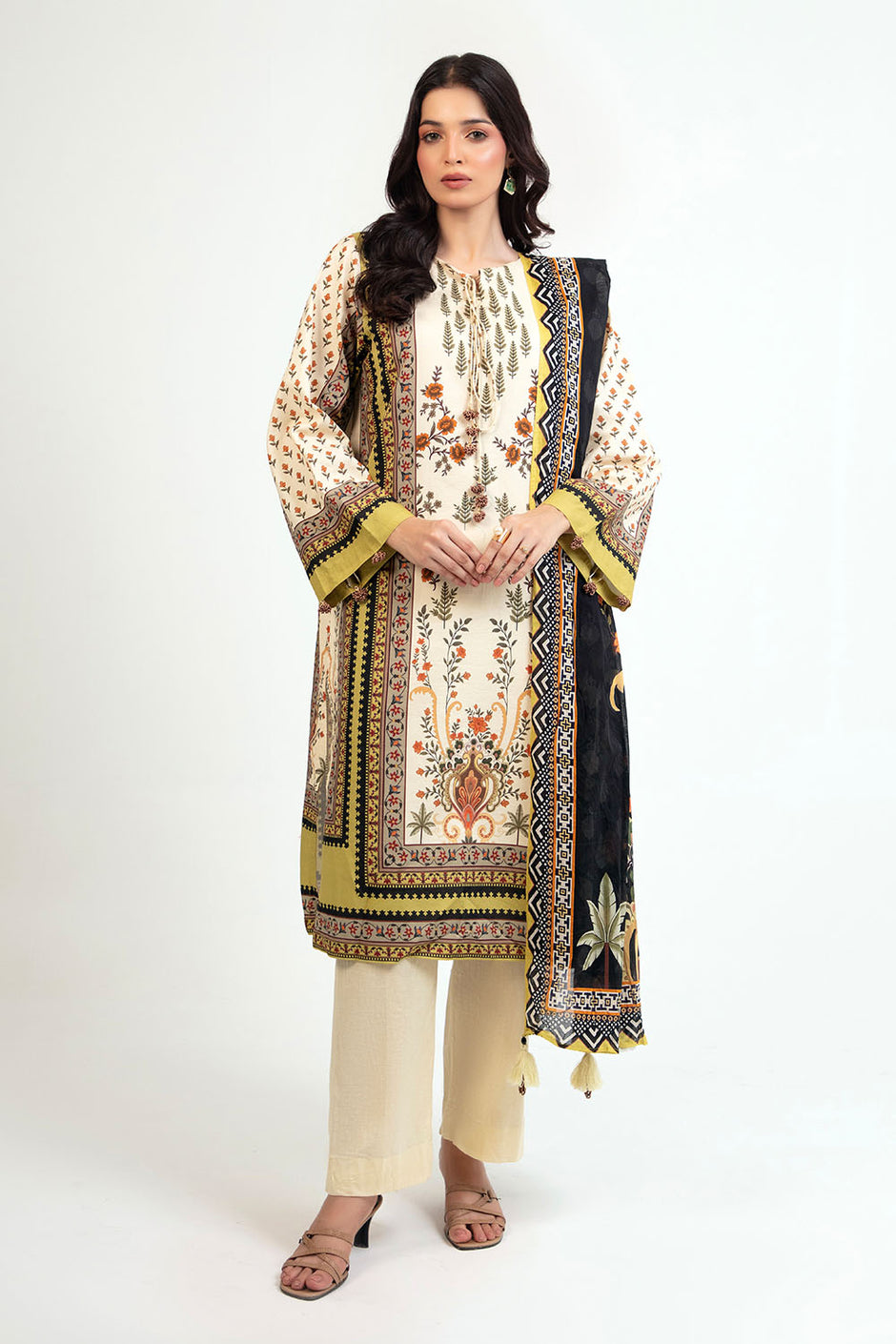 3 Piece Printed Lawn Suit CL-62072 A