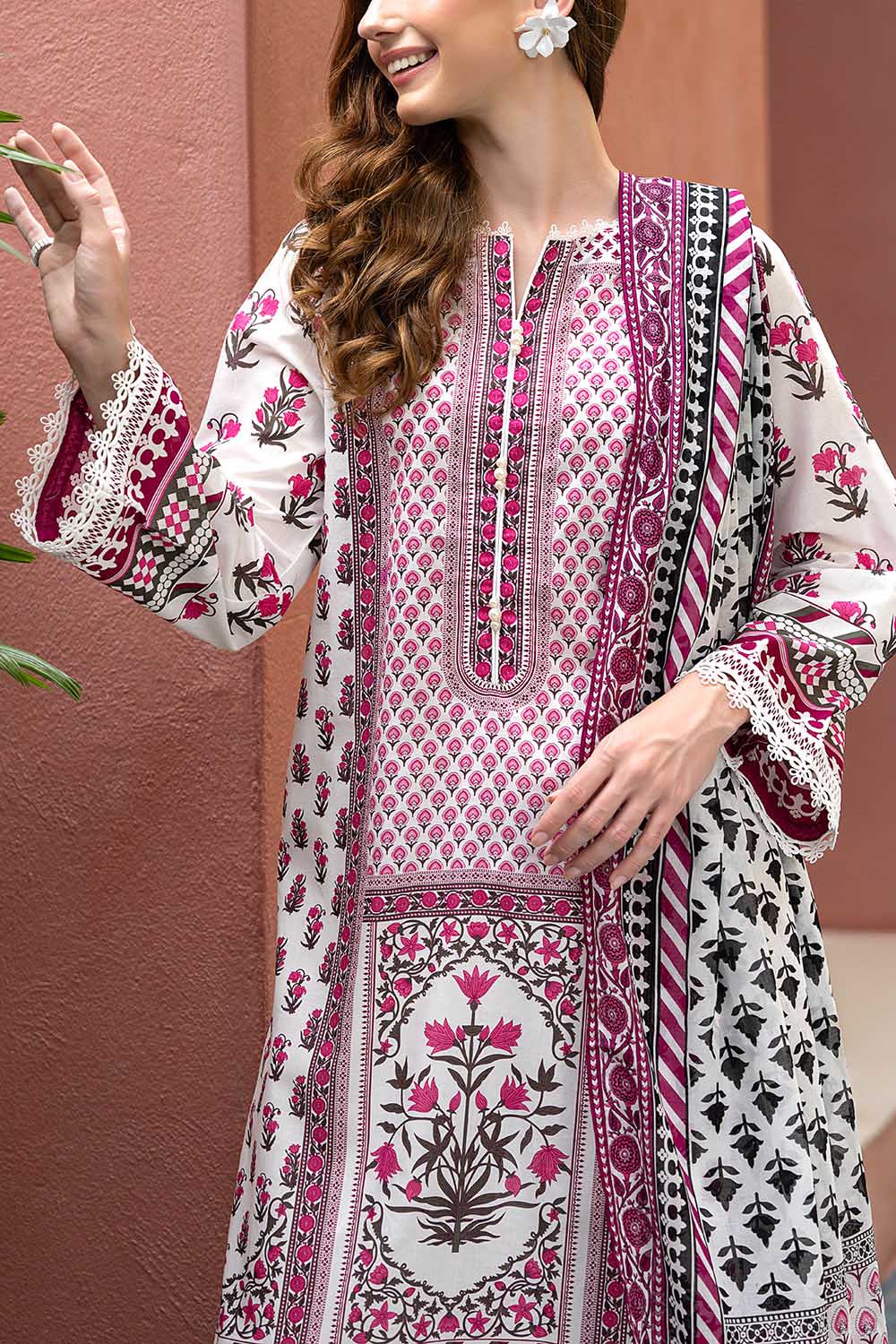 3 Piece Printed Lawn Suit with Dupatta CL-62075 A