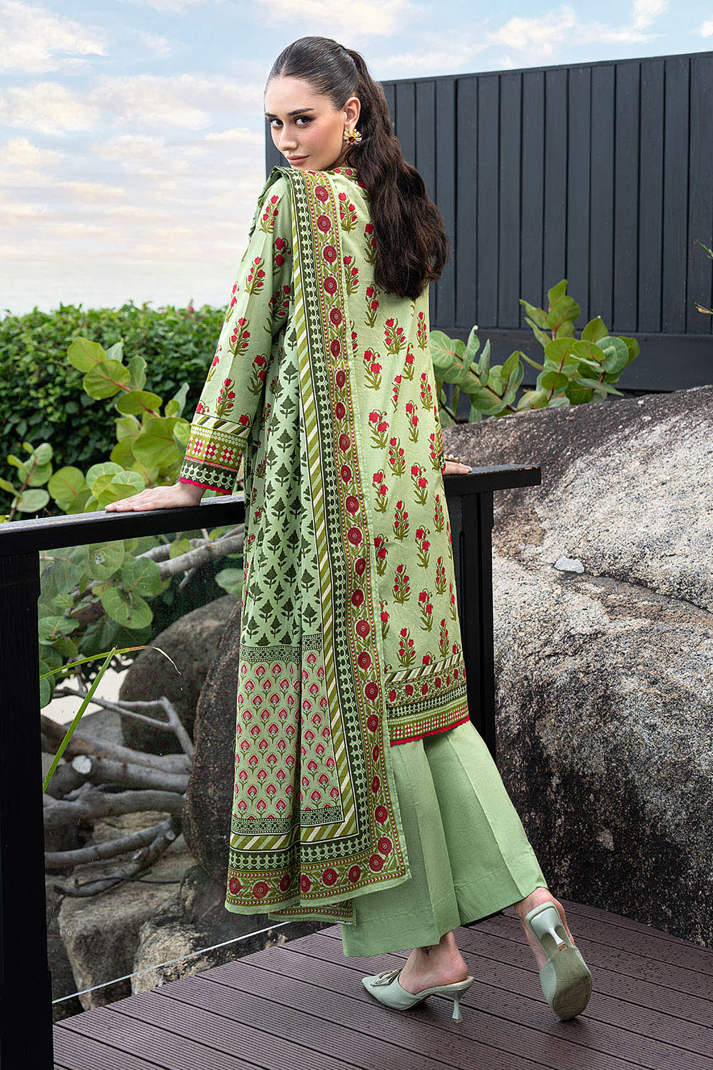 3 Piece Printed Lawn Suit with Dupatta CL-62075 B