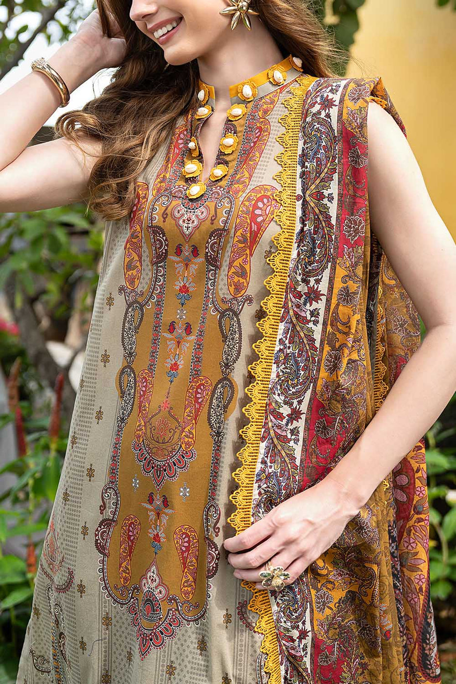 3 Piece Printed Lawn Suit CL-62076 B