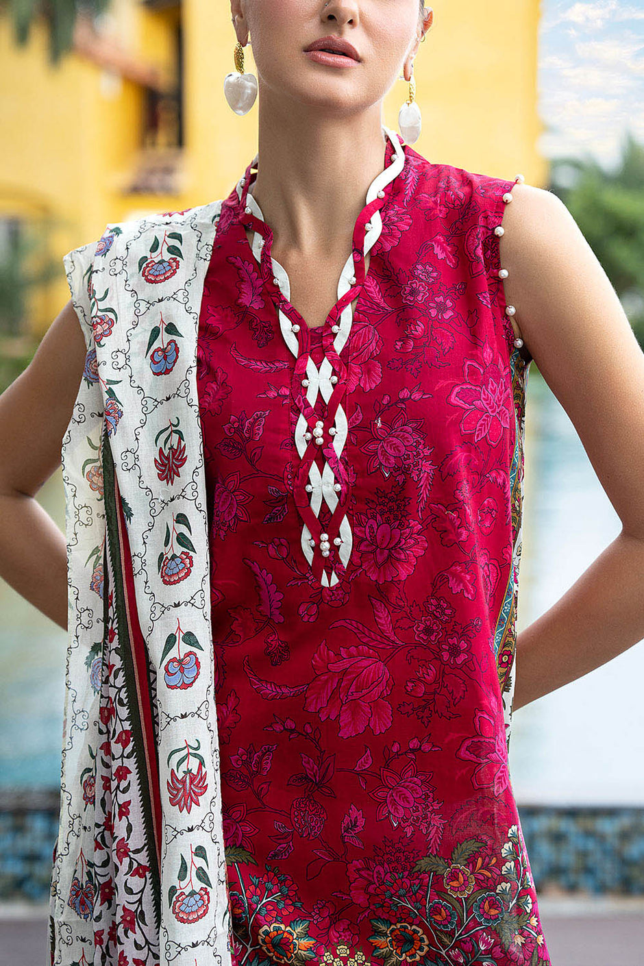 3 Piece Printed Lawn Suit CL-62077 A