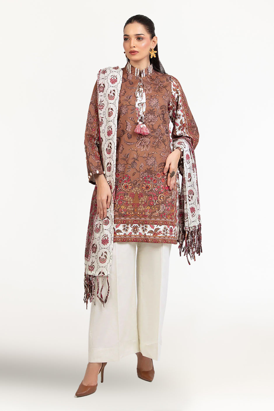 3 Piece Printed Lawn Suit CL-62077 B