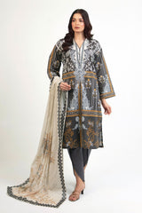 3 Piece Printed Lawn Suit CL-62078 A