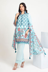 3 Piece Printed Lawn Suit CL-62080 B