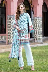 3 Piece Printed Lawn Suit CL-62080 B