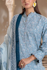 3 Piece Printed Lawn Suit and Dyed Trouser  CL-62085 A