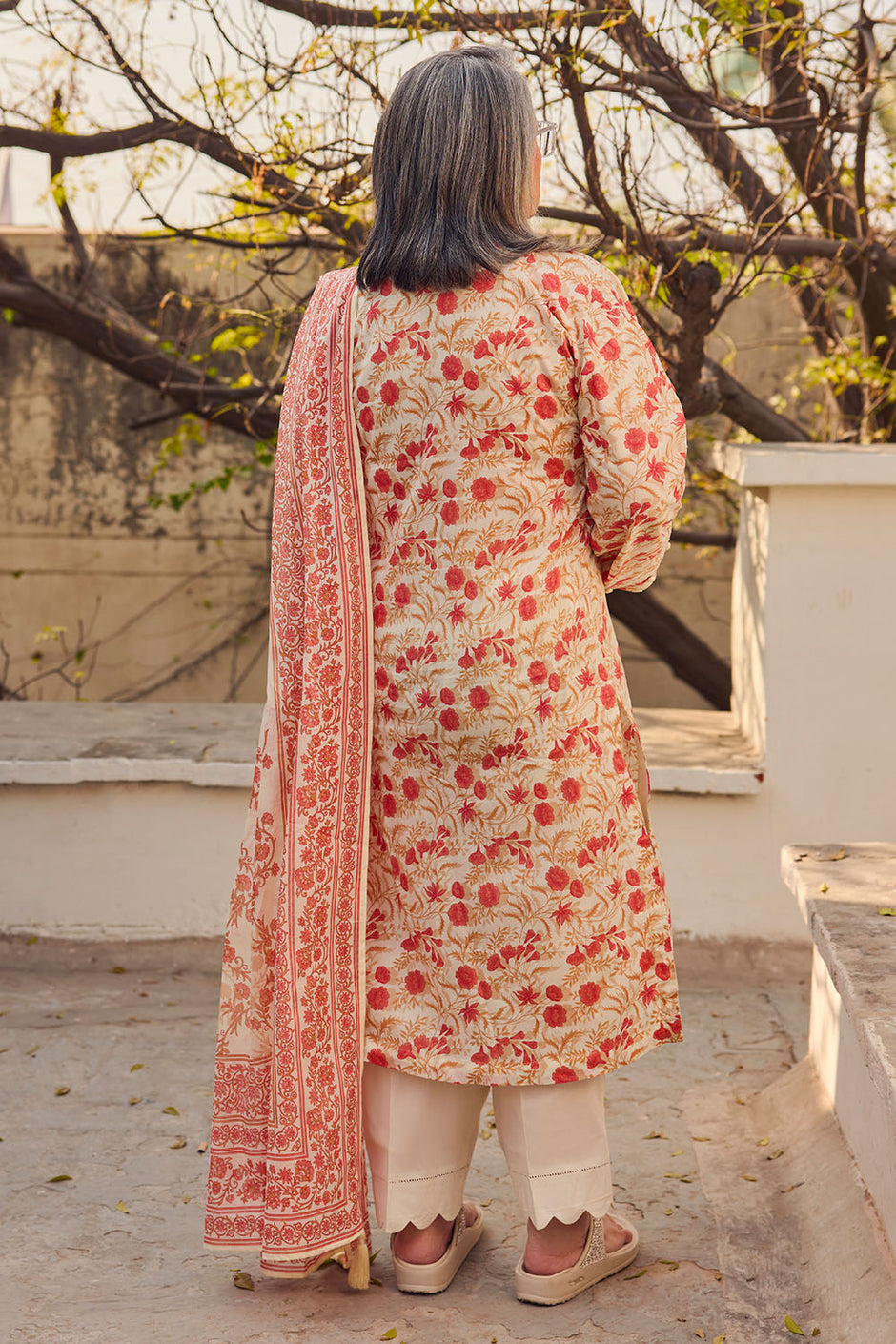 3 Piece Printed Lawn Suit with Dupatta