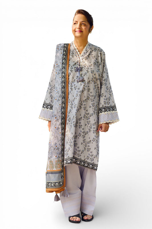 3 Piece Printed Lawn Suit with Dupatta CL-62115 A
