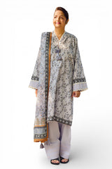 3 Piece Printed Lawn Suit with Dupatta CL-62115 A