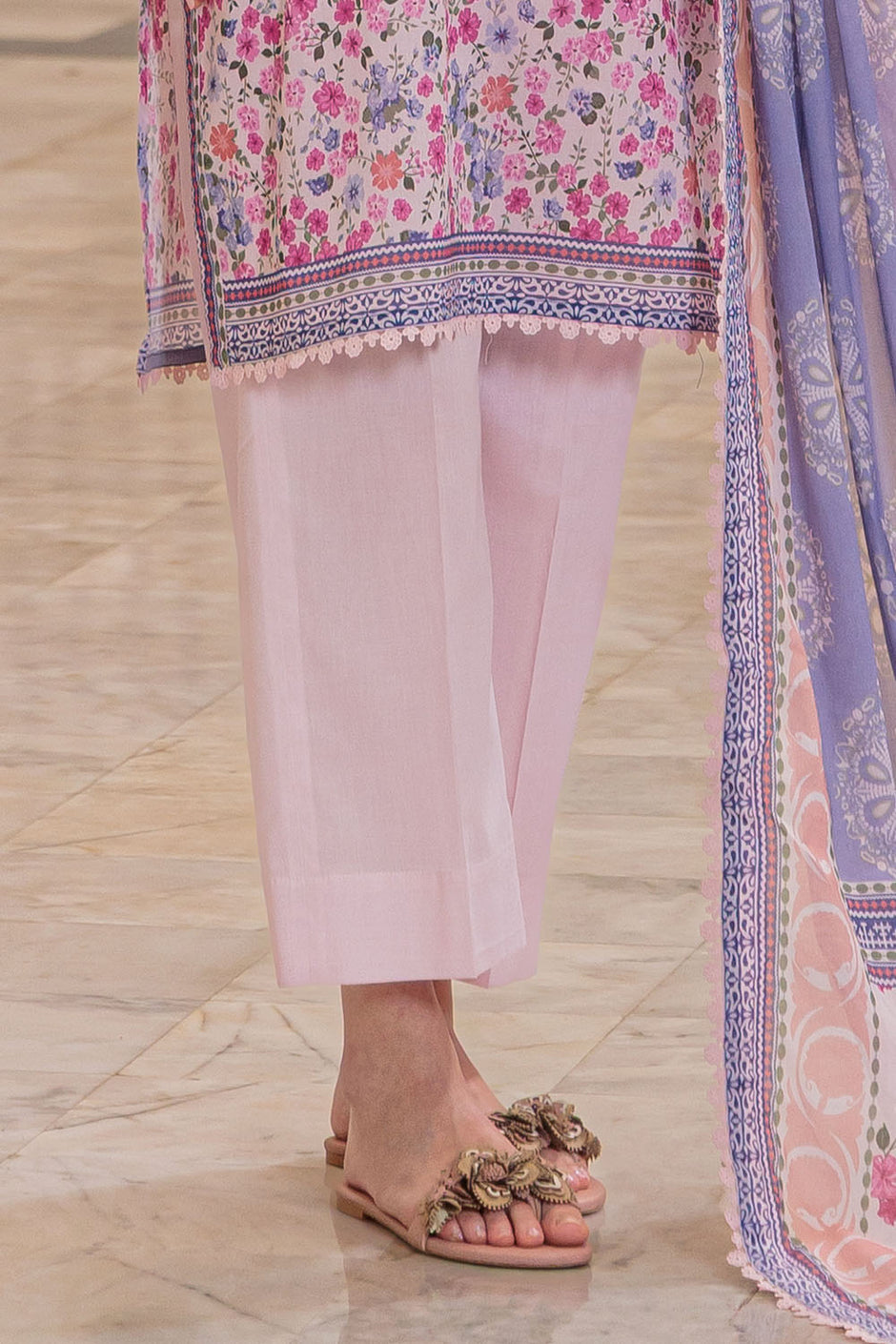 3 Piece Printed Lawn Suit and Dyed Trouser