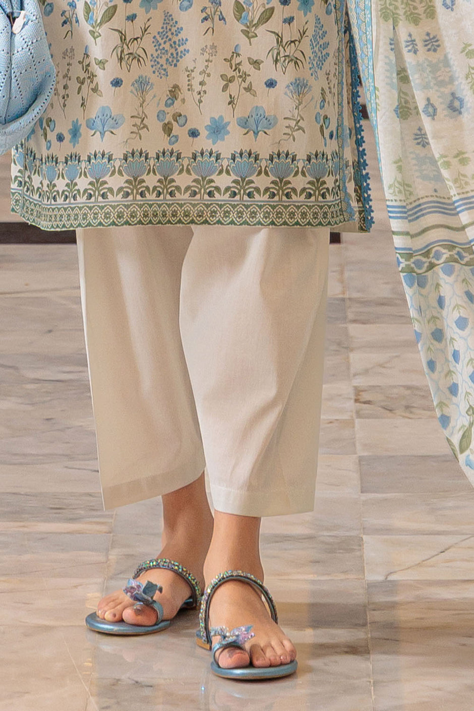 3 Piece Printed Lawn Suit and Dyed Trouser