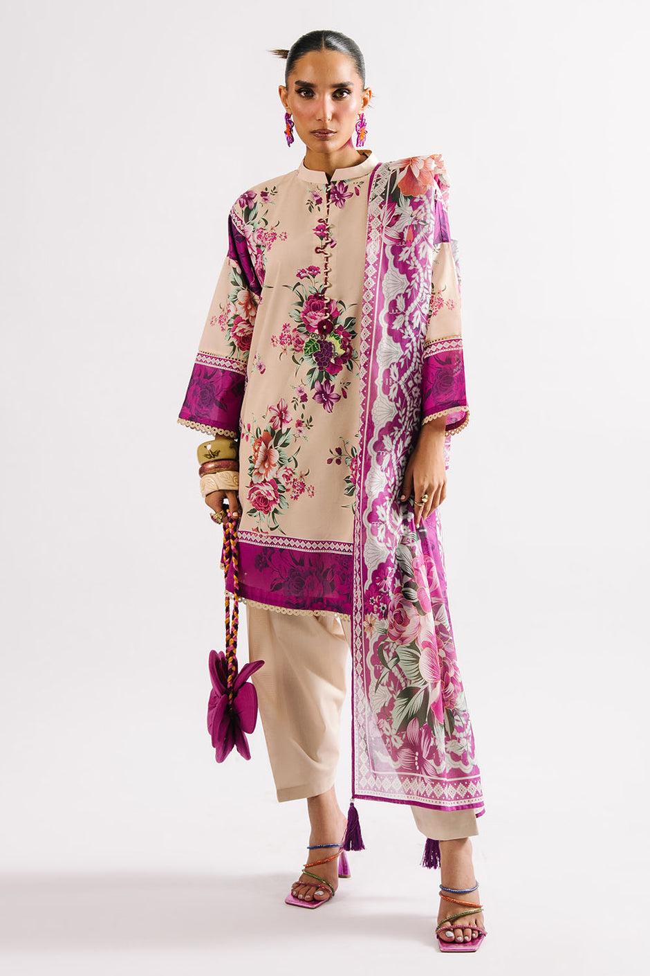 3 Piece Printed Lawn Suit with Dupatta