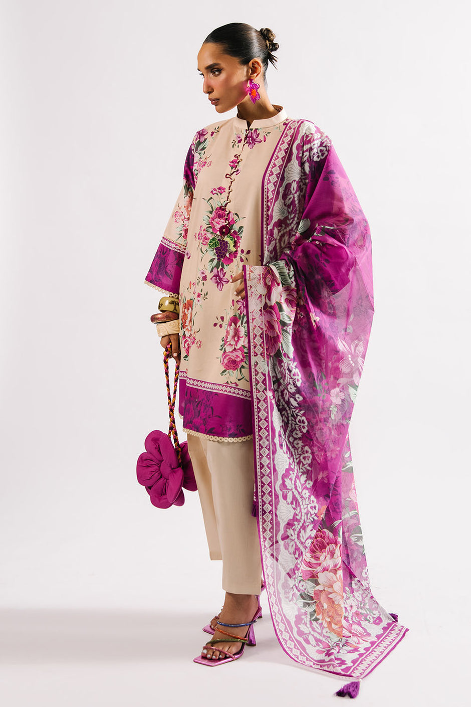 3 Piece Printed Lawn Suit with Dupatta
