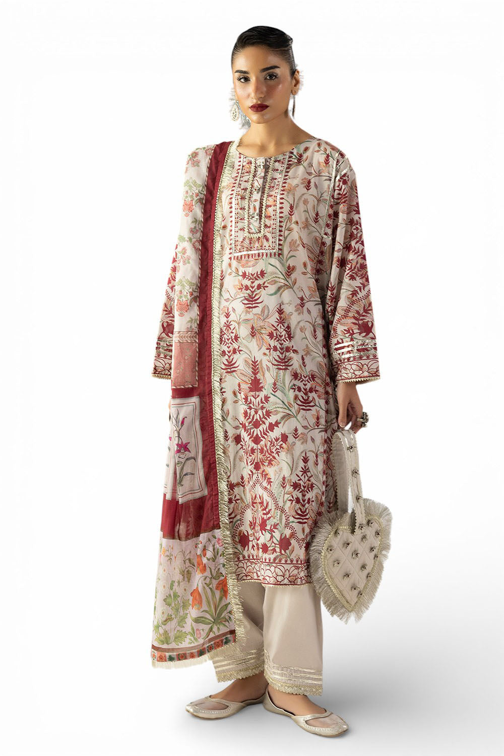 3 Piece Printed Lawn Suit with Dupatta CL-62138