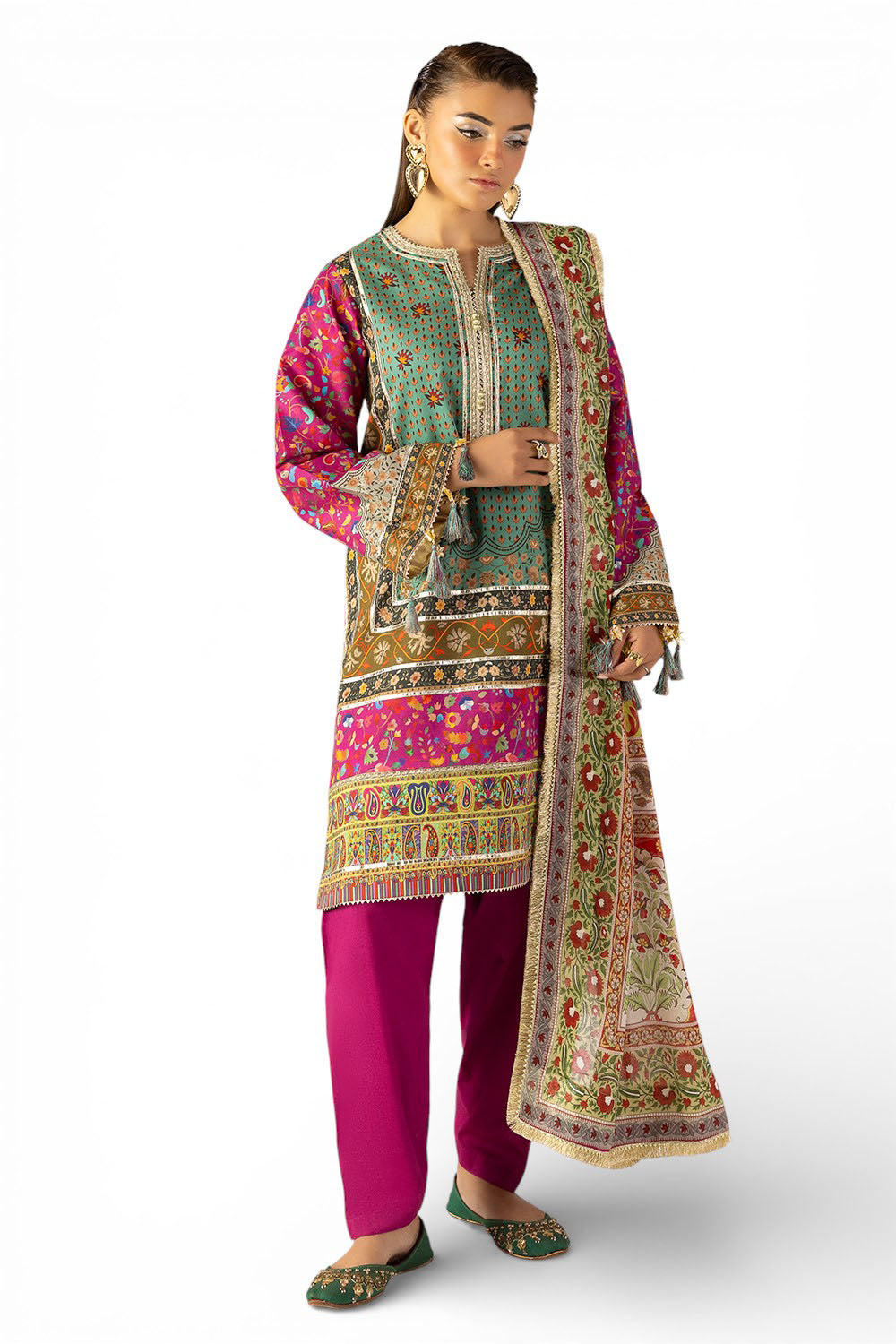 3 Piece Printed Lawn Suit with Dupatta CL-62139
