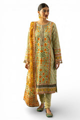 3 Piece Printed Lawn Suit with Dupatta CL-62140
