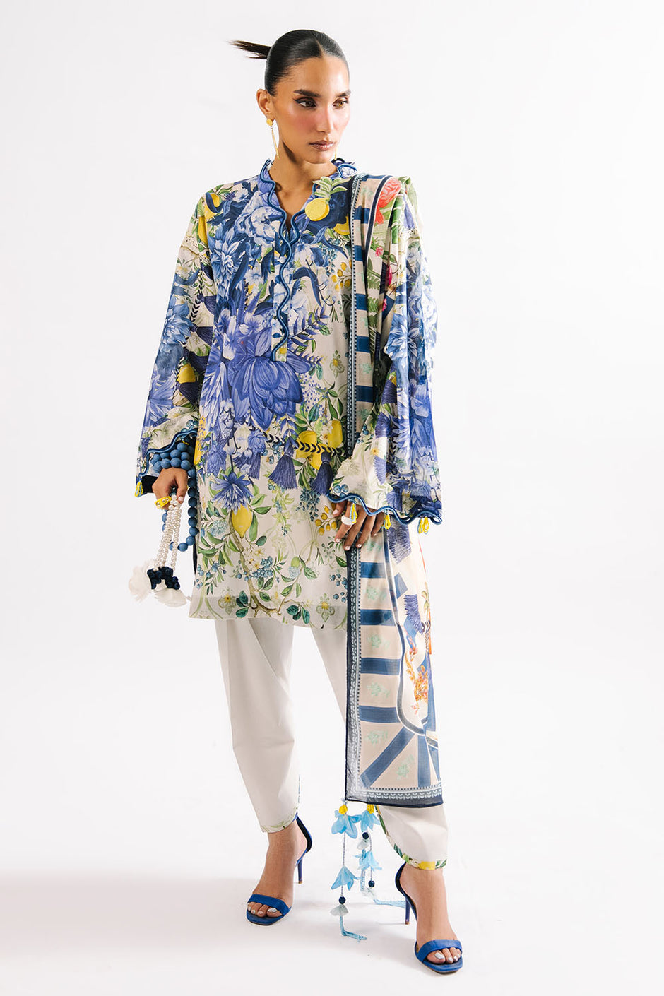 3 Piece Printed Lawn Suit with Dupatta