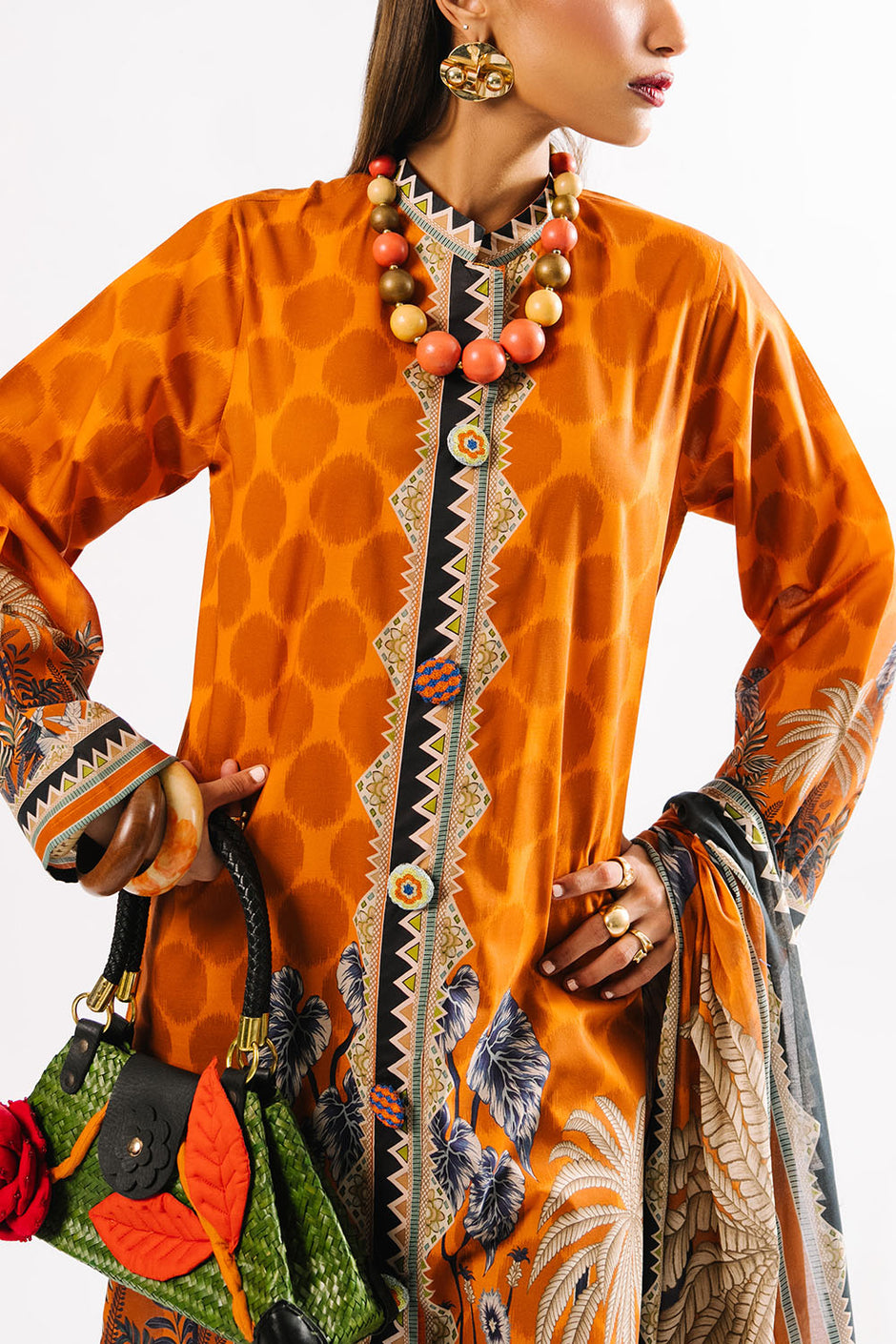 3 Piece Printed Lawn Suit with Dupatta