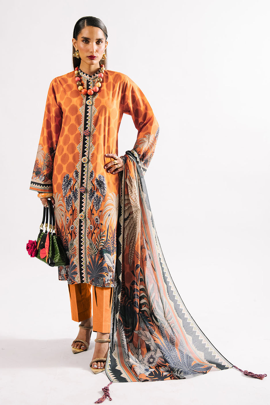3 Piece Printed Lawn Suit with Dupatta
