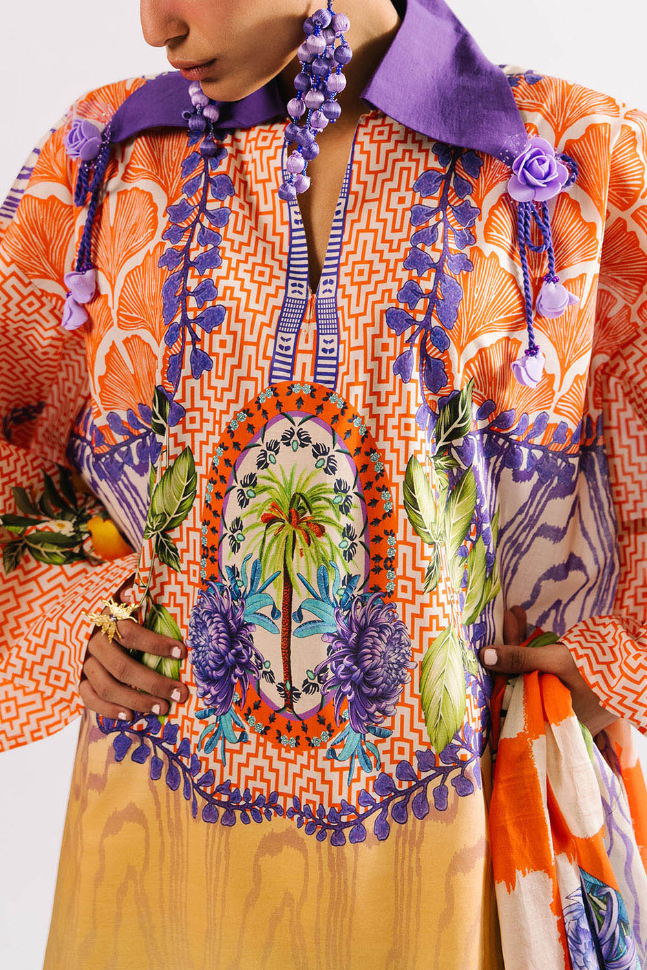 3 Piece Printed Lawn Suit with Dupatta